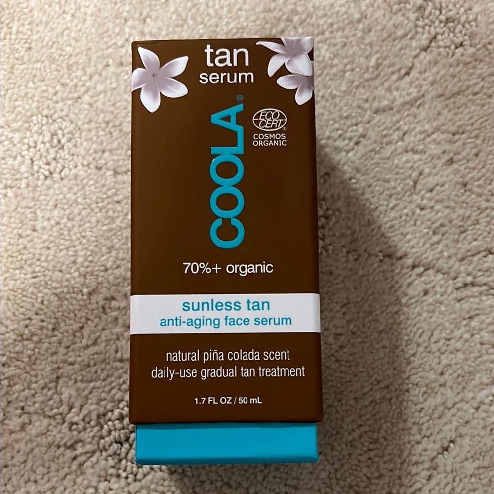 New in box COOLA Brown and Blue Suncare & Tanning serum 1.7oz